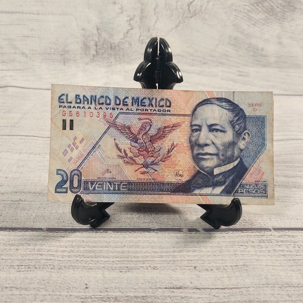 Mexico 20 Nuevos Pesos 1992 Banknote Benito Juarez Series D G5610395